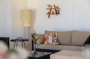 Image of Waterfall sea and castle penthouse